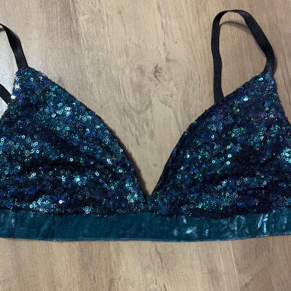 Blue Sequins Bralette main image 1